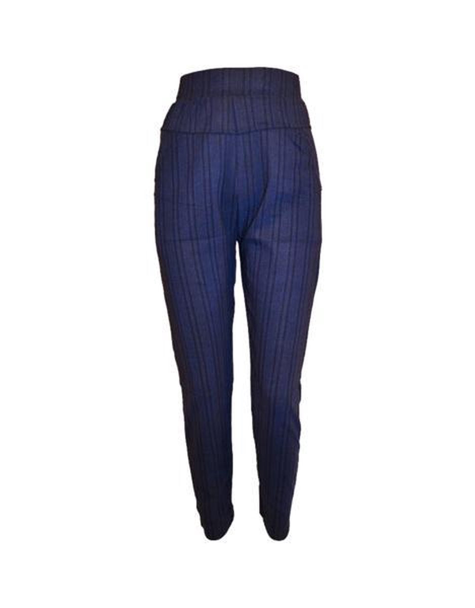 Dames legging gestreept donker blauw L/XL