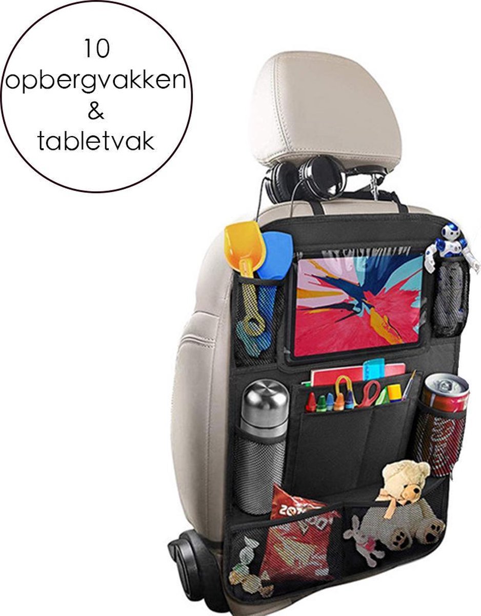 Flokoo Autostoel Organizer Voor Kinderen - Opbergsysteem Auto - Zwart