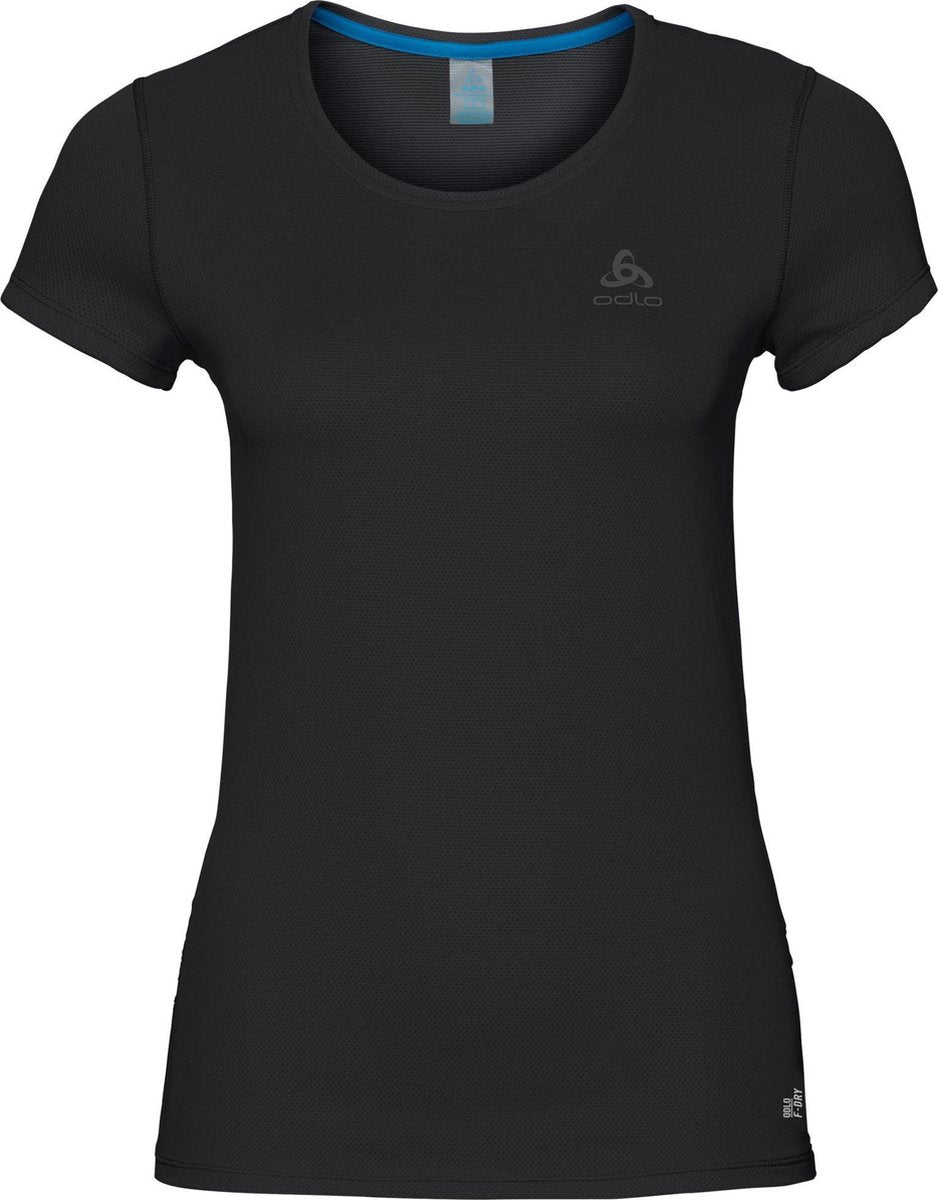Odlo Active F-Dry LightSuw Top Crew Neck Ss Dames Sportshirt Performance - Black - XL
