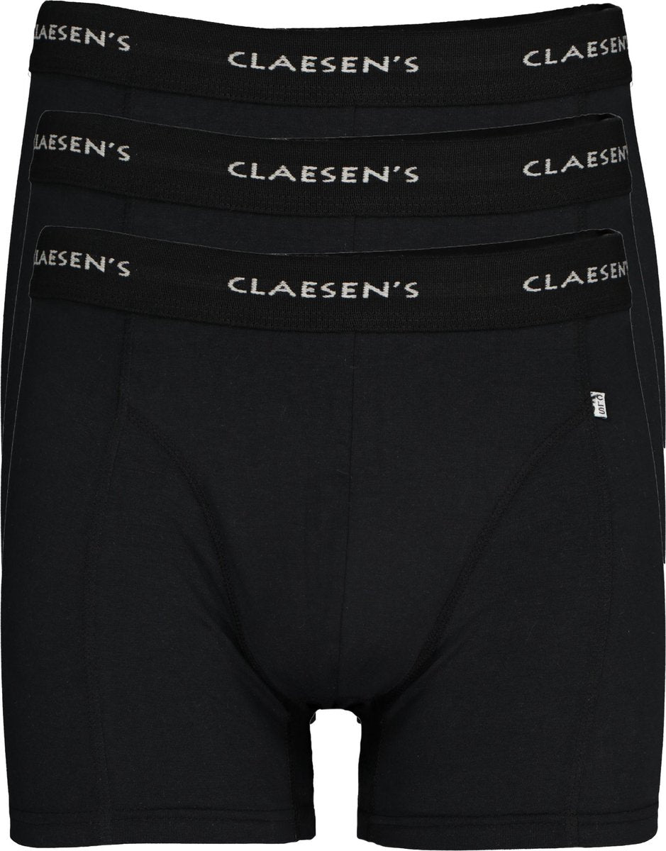 Claesen's Basics boxers (3-pack) - heren boxers lang - zwart -  Maat: XL