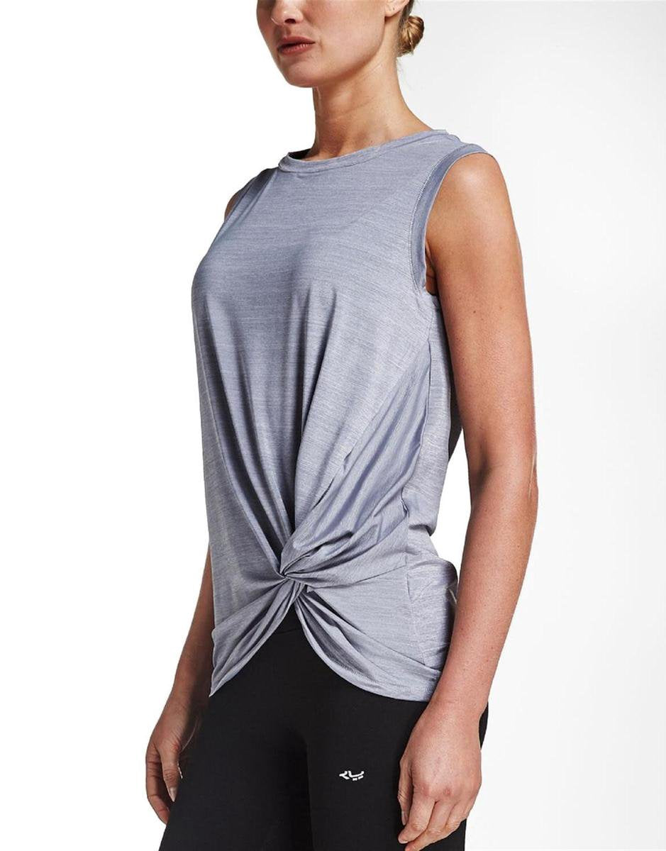 Röhnisch Tanktop Knot Singlet - Dames - Maat XS - Lichtgrijs