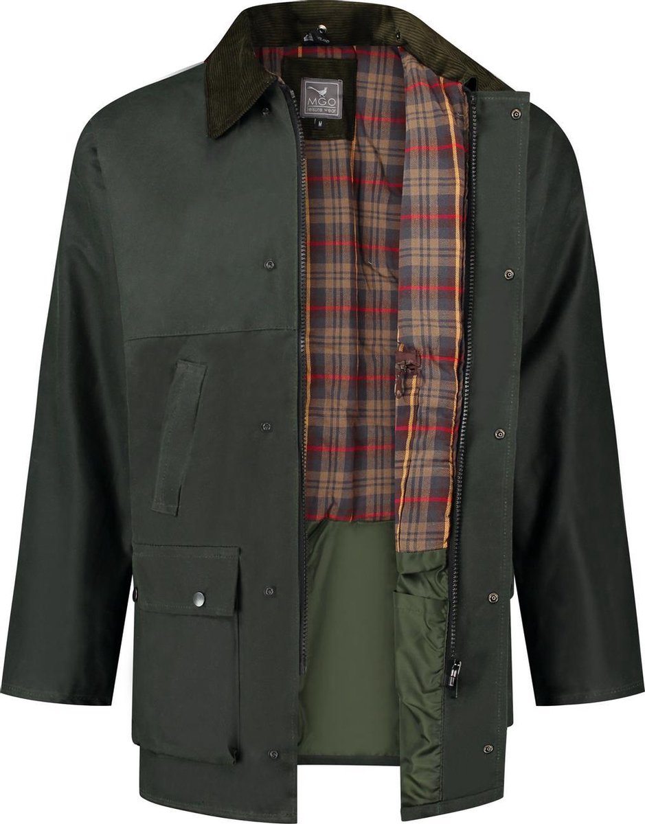 MGO Heren Leisure Wear Basic Waxjas Groen Maat XL