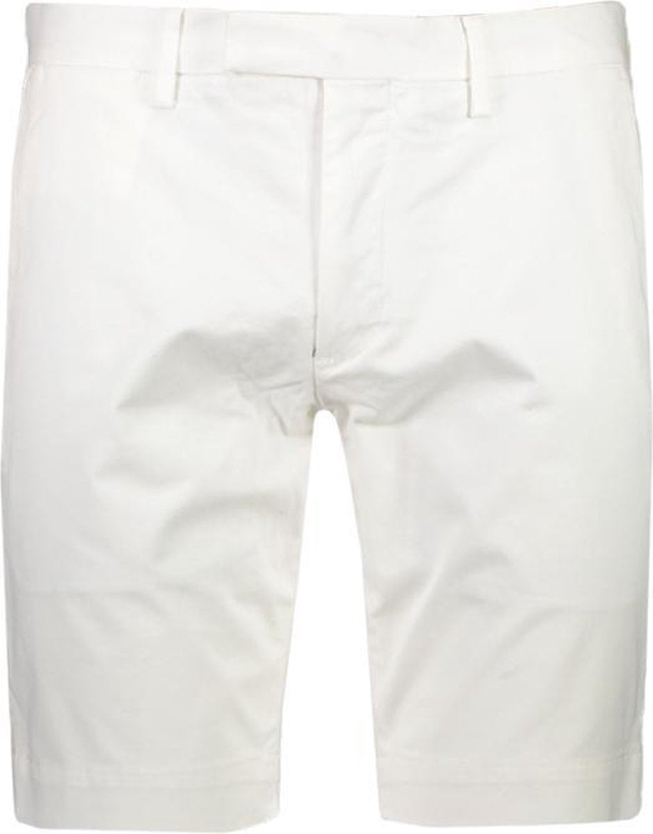 Polo Ralph Lauren  Korte Broek Wit Getailleerd - Maat W38 - Heren - Lente/Zomer Collectie - Katoen;Elastaan