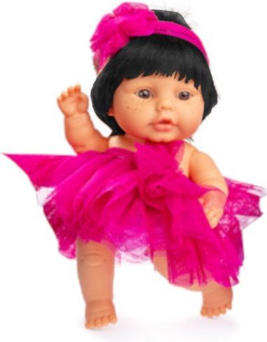 Berjuan Babypop 22 Cm Meisjes Vinyl/textiel Zwart/fuchsia