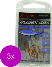 Albatros Haak Specimen Voorn 204c 10 stuks - Enkele Haak - 3 x 8 Witvis