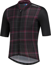 Rogelli Wielershirt KM Style Heren - Zwart/Bordeaux - Maat M