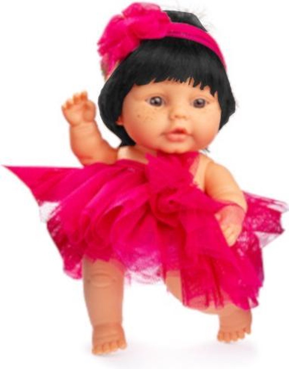 Berjuan Babypop 22 Cm Meisjes Vinyl/textiel Zwart/rood