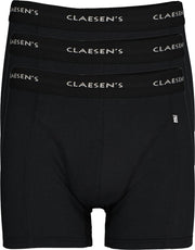 Claesen's Basics boxers (3-pack) - heren boxers lang - zwart -  Maat: S