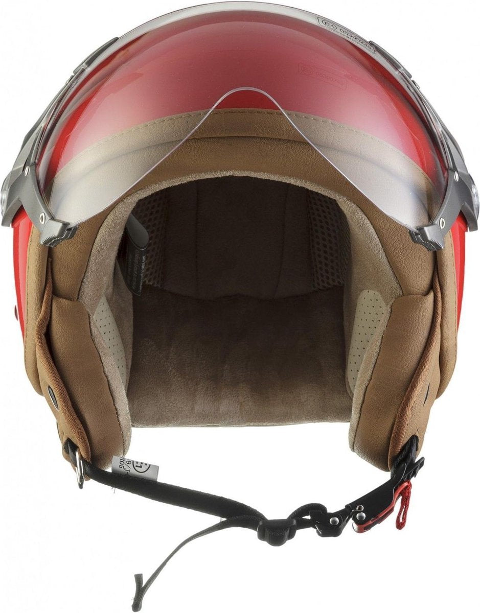 SOXON SP-326 Glossy Rood  jethelm XS 53-54cm hoofdomtrek