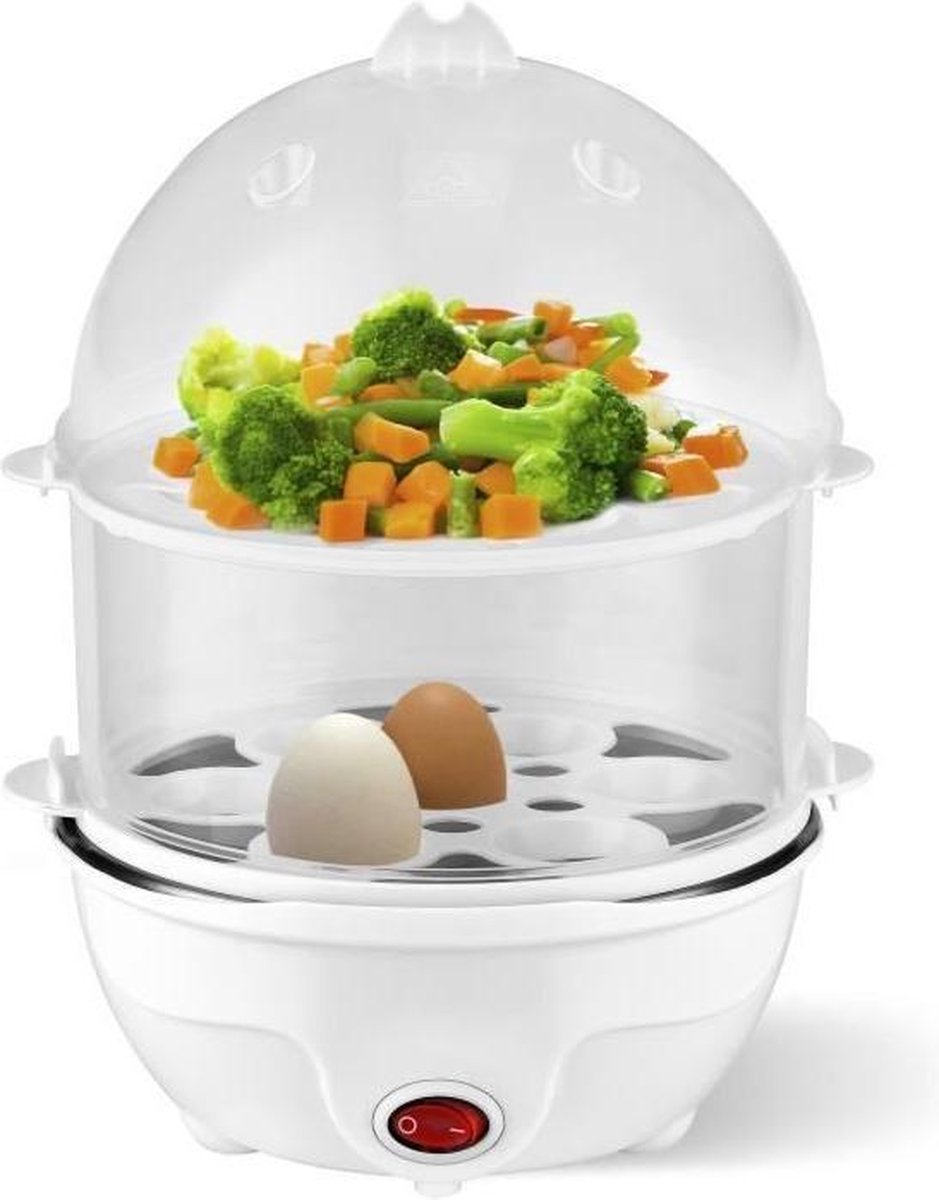 KALORIK TKGEK1001 Eierkoker - 350 W - Capaciteit 14 eieren - Einde kooksignaal - Wit en transparant