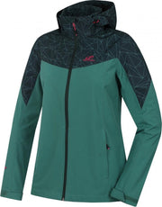 Hannah Outdoorjas Frida Dames Pu Groen/donkerblauw Mt 44