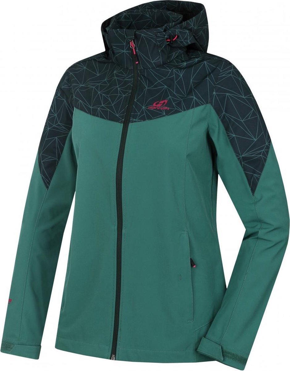 Hannah Outdoorjas Frida Dames Pu Groen/donkerblauw Mt 44