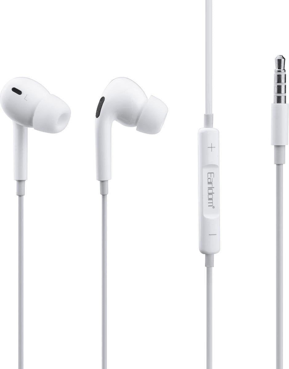 Earldom ET-E31 Stereo Oordopjes met 3.5mm audio jack ingang - Wit