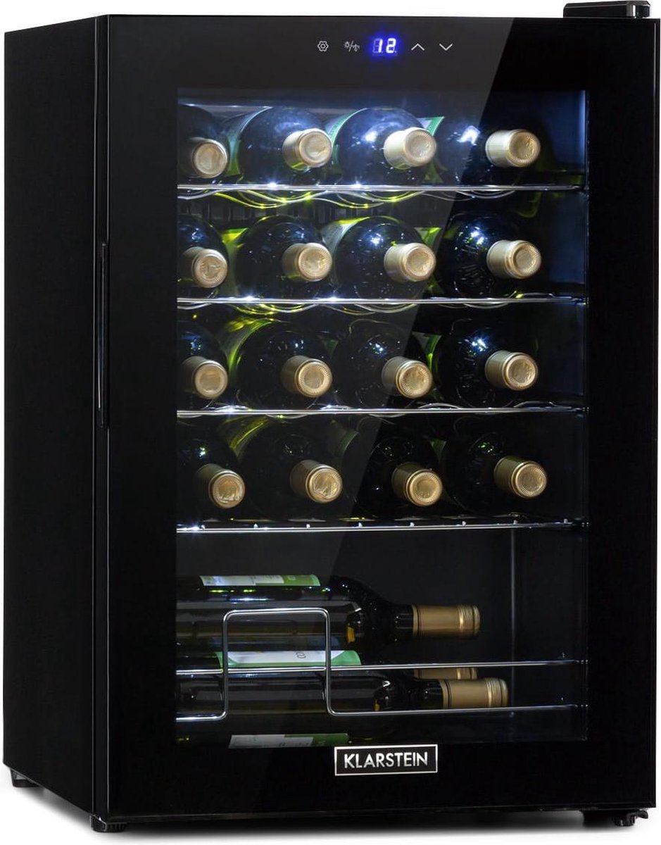 Klarstein Shiraz 20 Uno Wijnkoelkast 53 liter / 20 flessen 