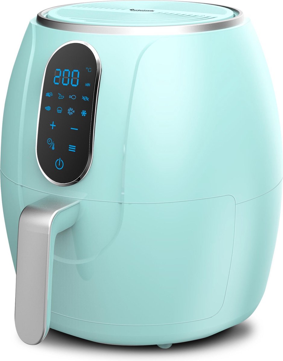 TurboTronic TT-AF3D Digitale Airfryer/ Friteuse - 3 Liter Turquoise