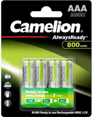 AAA mini penlite 800mAh oplaadbaar Always Ready Camelion
