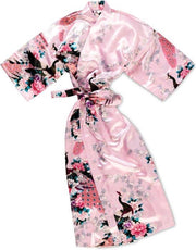 TA-HWA Kimono met Pauw Motief Roze Dames Kimono L