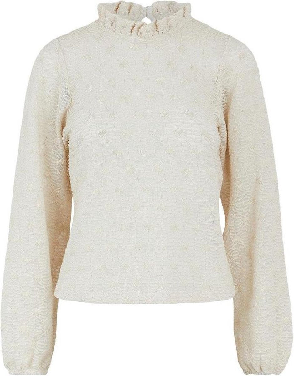 Pcflori Ls Lace Top 17115659 Ecru