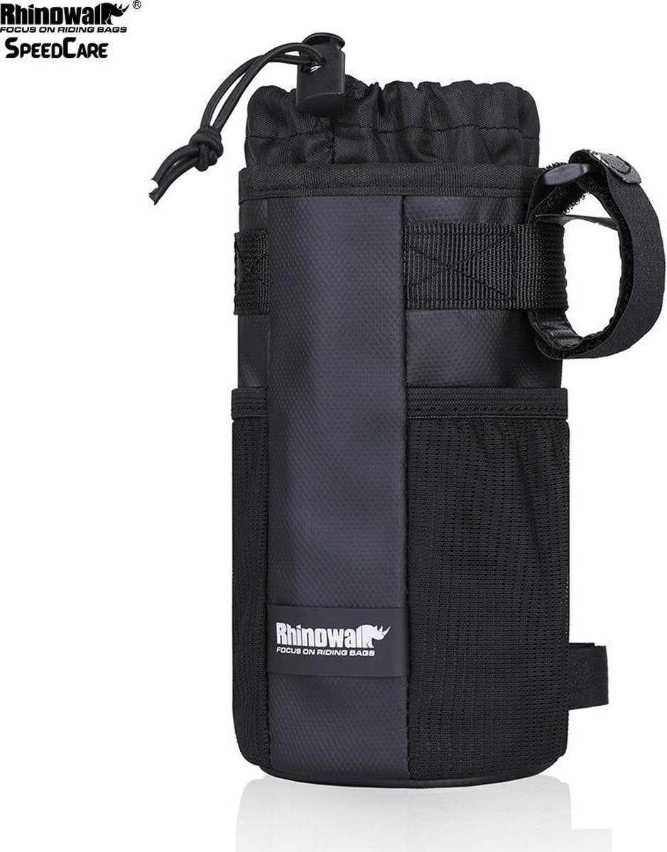 Rhinowalk® Bidonhouder met Klittenband - Bidonhouder Stuur - Fietstas Stuur - Bidonhouder Fiets met Klittenband
