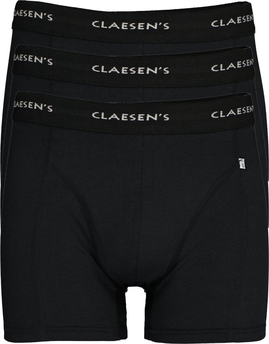 Claesen's Basics boxers (3-pack) - heren boxers lang - zwart -  Maat: XXL