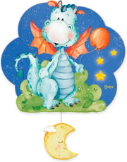 Dekori Muziekdoos Draak Junior 23 X 32 Cm Hout Blauw