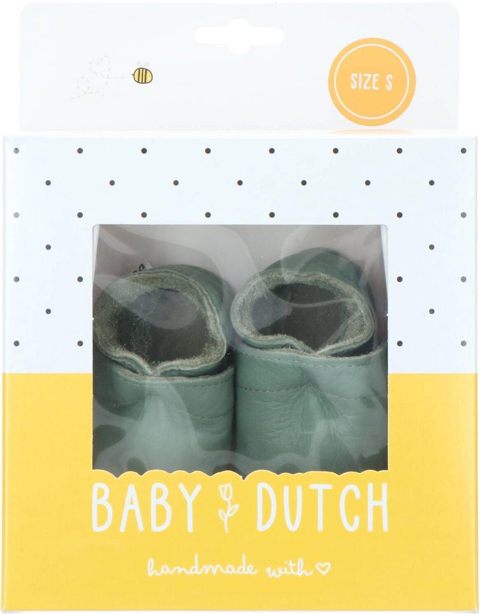 Baby Dutch Meisjes Babyschoenen Babyslofje - Groen - Maat 20