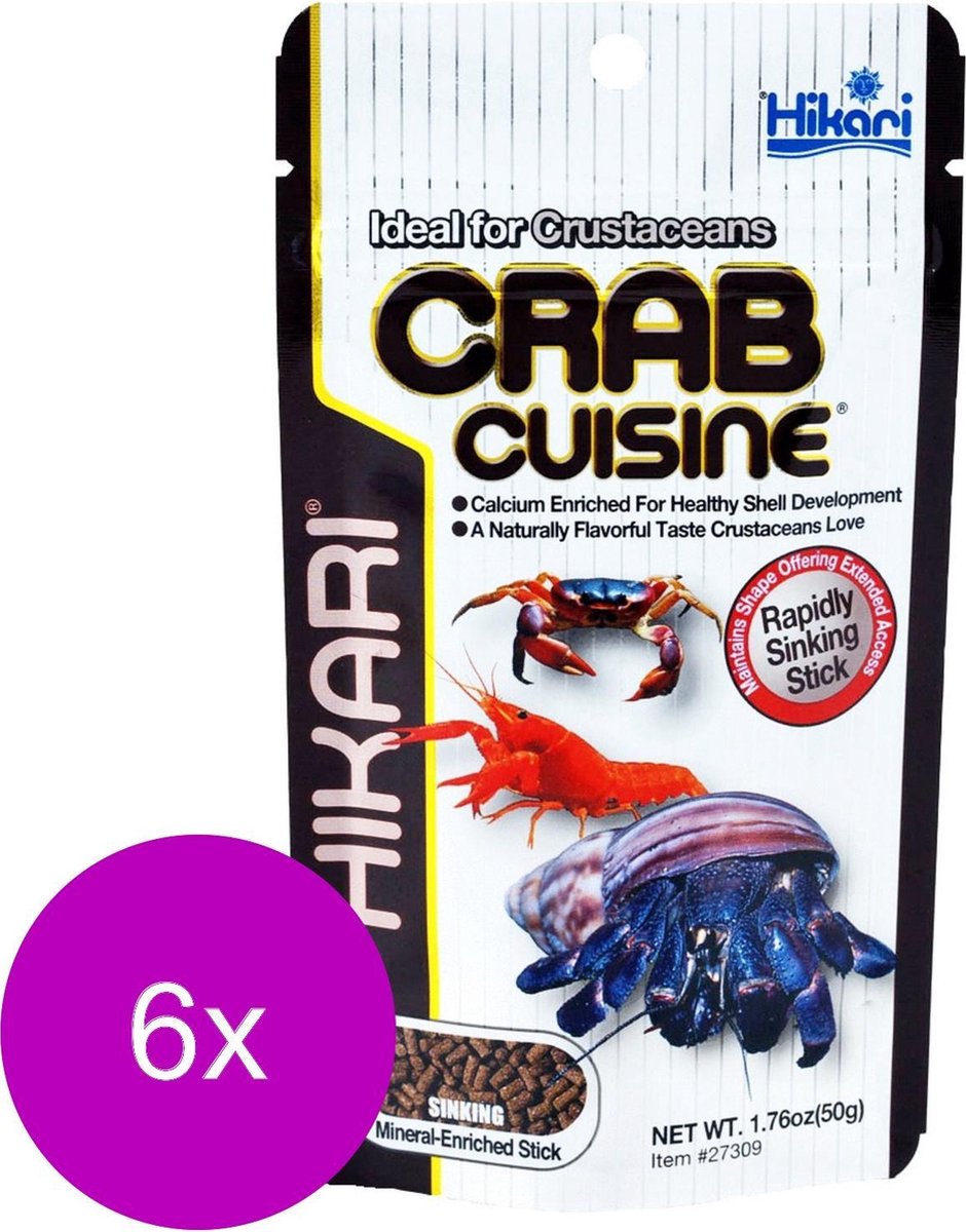 Hikari Crab Cuisine - Vissenvoer - 6 x 50 g