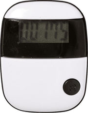 Voordeelset van 8x stuks stappentellers met riemclip wit/zwart 5 cm - Pedometer - Bewegingstellers met LCD-scherm