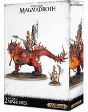Age of Sigmar Duardin Fyreslayers: Auric Runefather/Smiter/Son on Magmadroth