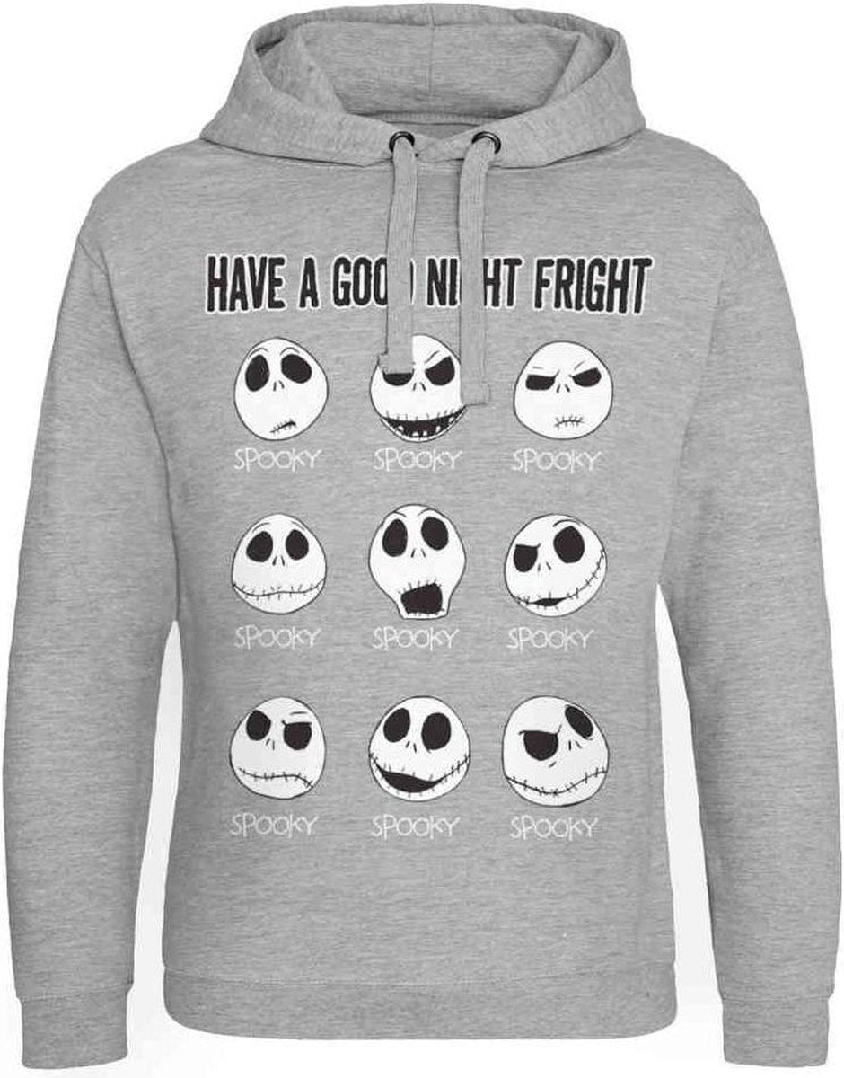 The Nightmare Before Christmas Hoodie/trui -XL- Have A Good Night Fright Grijs