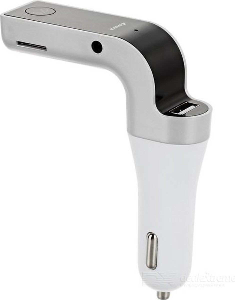 Earldom Handsfree carkit 4-in-1 - FM transmitter -handsfree bellen - bluetooth carkit - mp3-speler - oplader - zilver