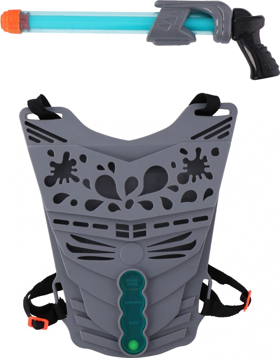 Waterzone Waterpistool Met Schild Junior 32 Cm Grijs