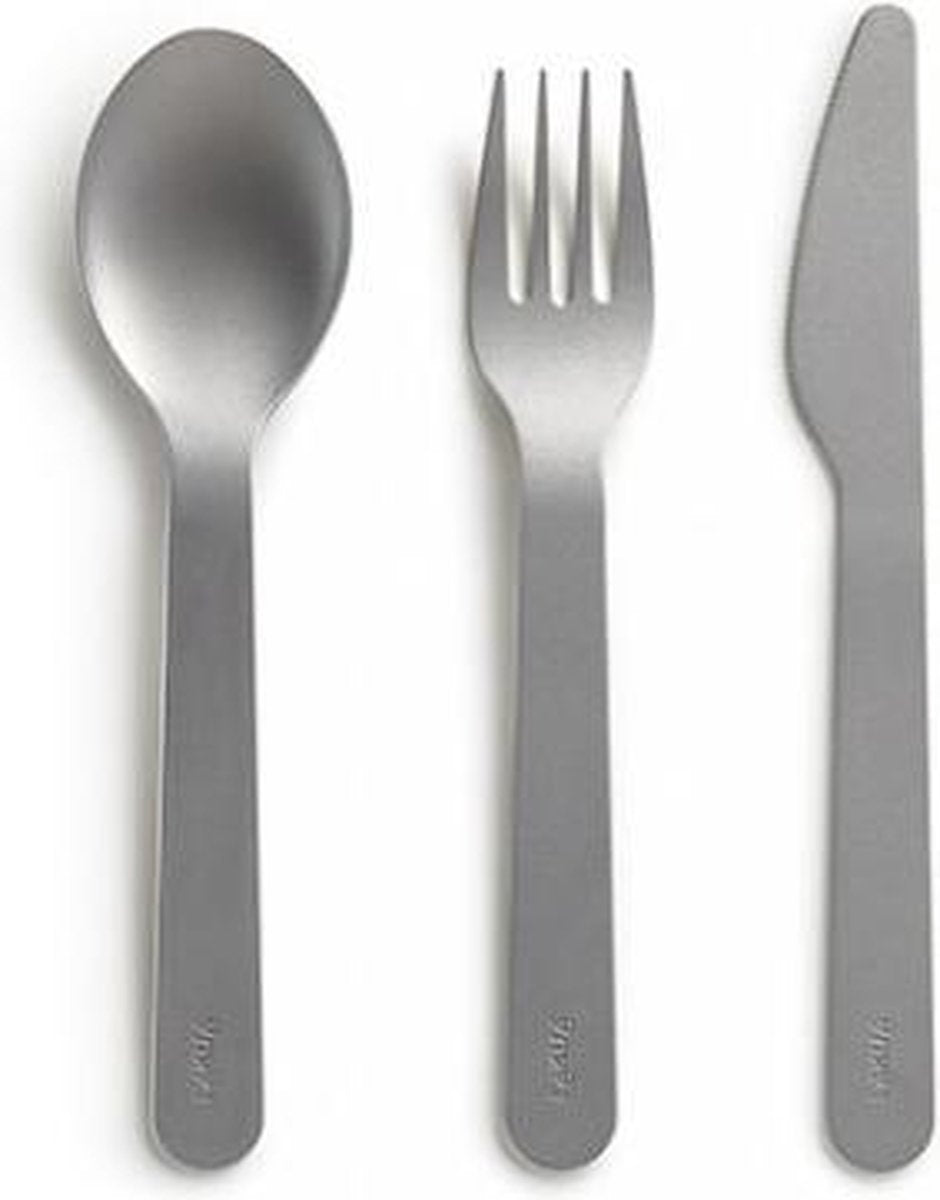LEKUE 3 DELIG  LUNCH BESTEK UIT RVS VOOR ONDERWEG 16CM
