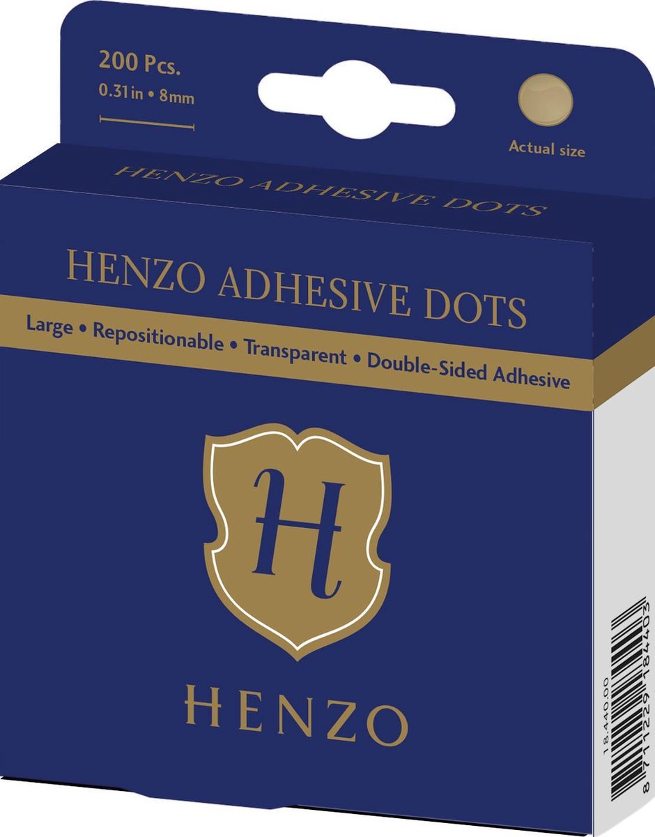 Fotoplakkers - Henzo - Adhesive Dots 8 mm - 200 stuks - Zelfklevend Repositionable - Transparant