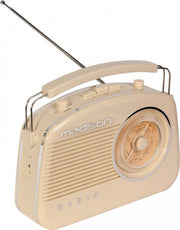 Madison draagbare retroradio met bluetooth en FM - 30 Watt | Beige
