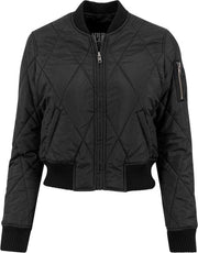 Urban Classics Bomber jacket -XS- Diamon Quilt Zwart