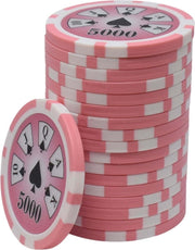 Royal Flush ABS Chips 5000 roze (25 stuks)