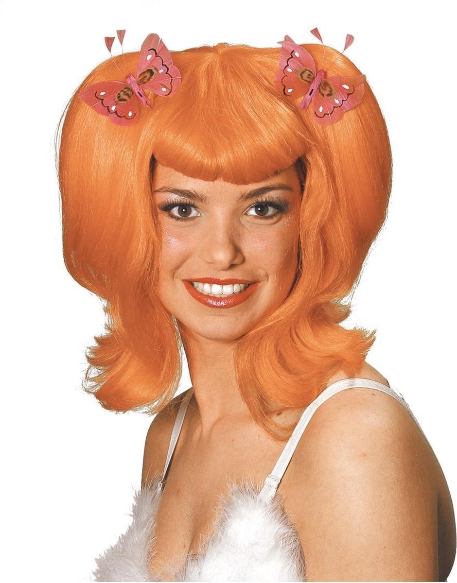 Vlinderpruik met staarten oranje