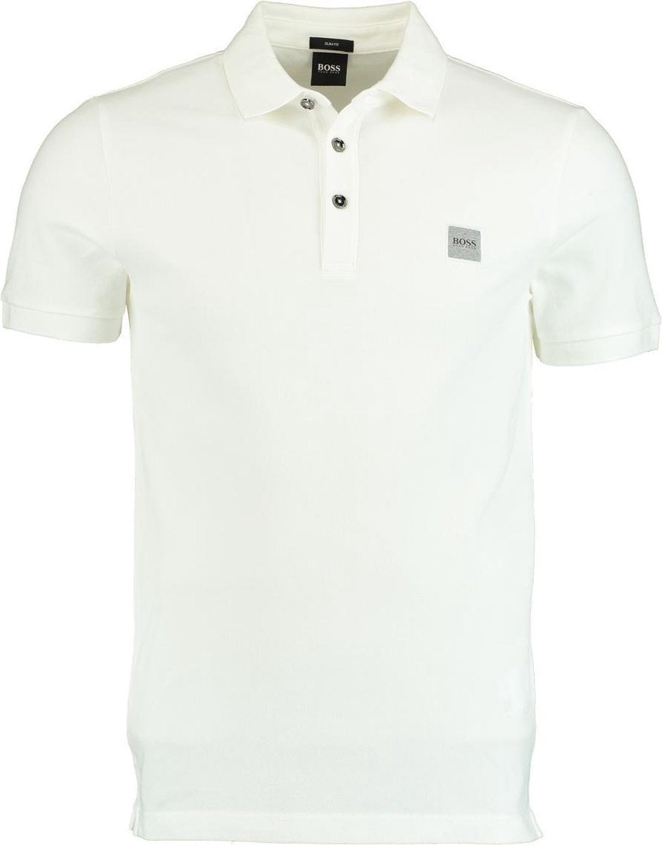 HUGO BOSS Passenger slim fit polo - stretch heren polo korte mouw - wit -  Maat: 3XL