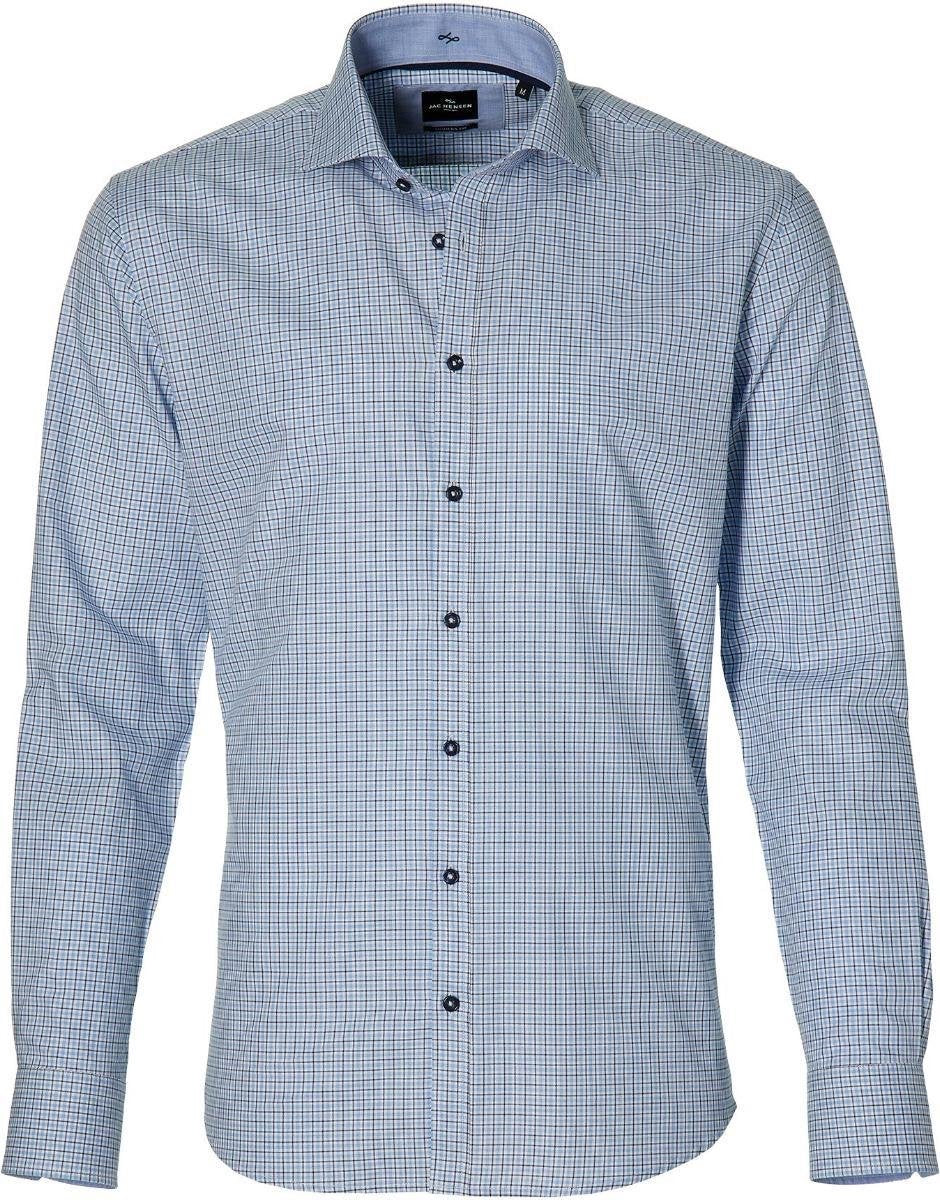 Jac Hensen Overhemd - Modern Fit - Blauw - 3XL Grote Maten