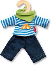 Heless poppen jeans en shirt voor popje van 15cm
