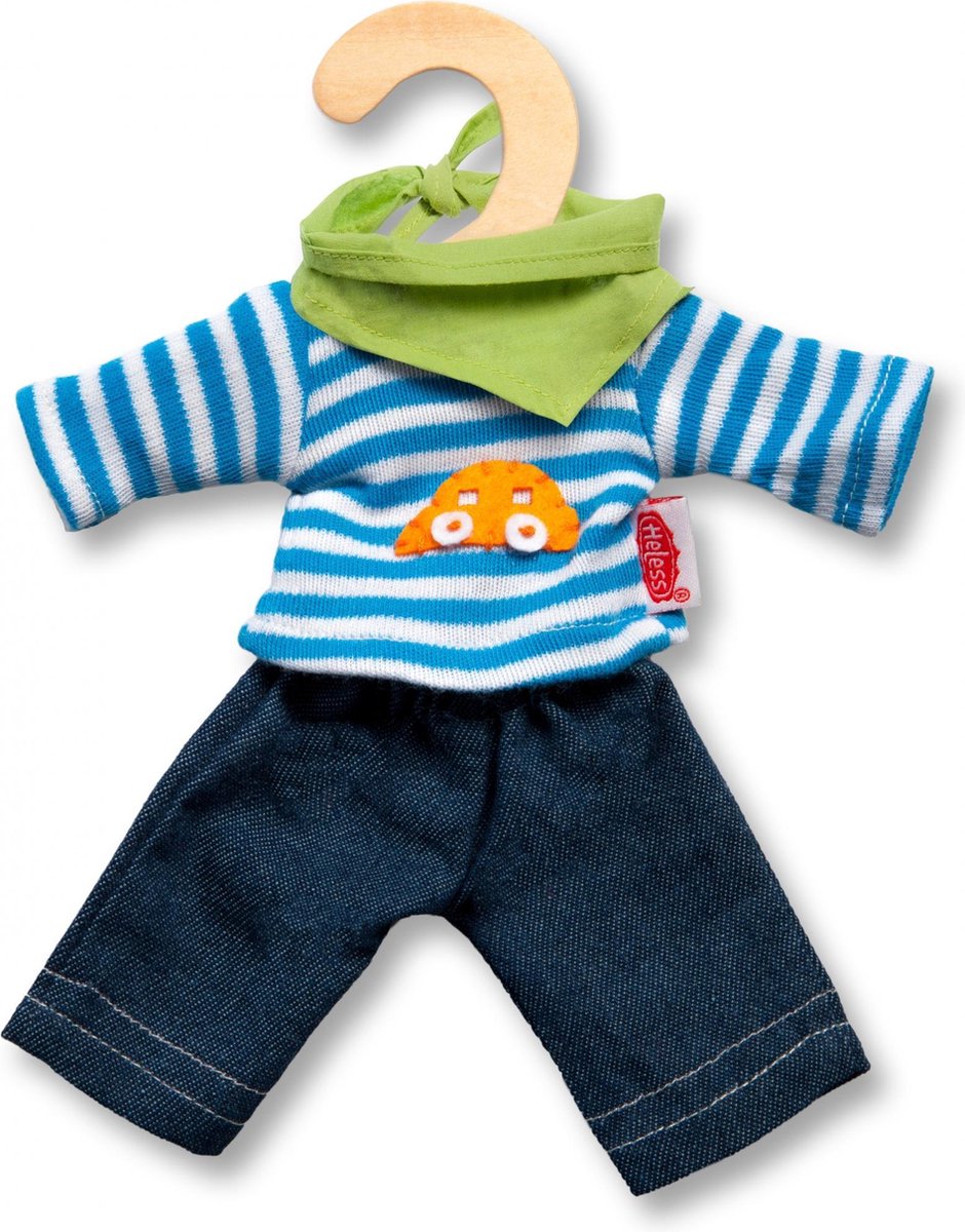 Heless poppen jeans en shirt voor popje van 15cm