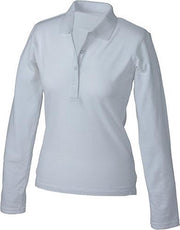 Witte stretch poloshirt voor dames XL