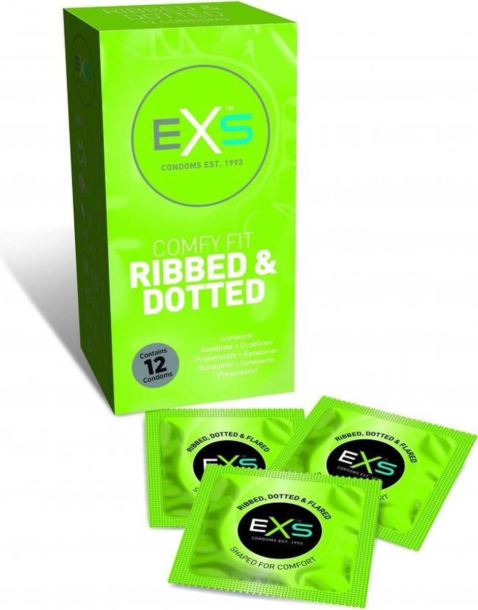 Exs Ribbed. Dotted & Flared - 12 pack