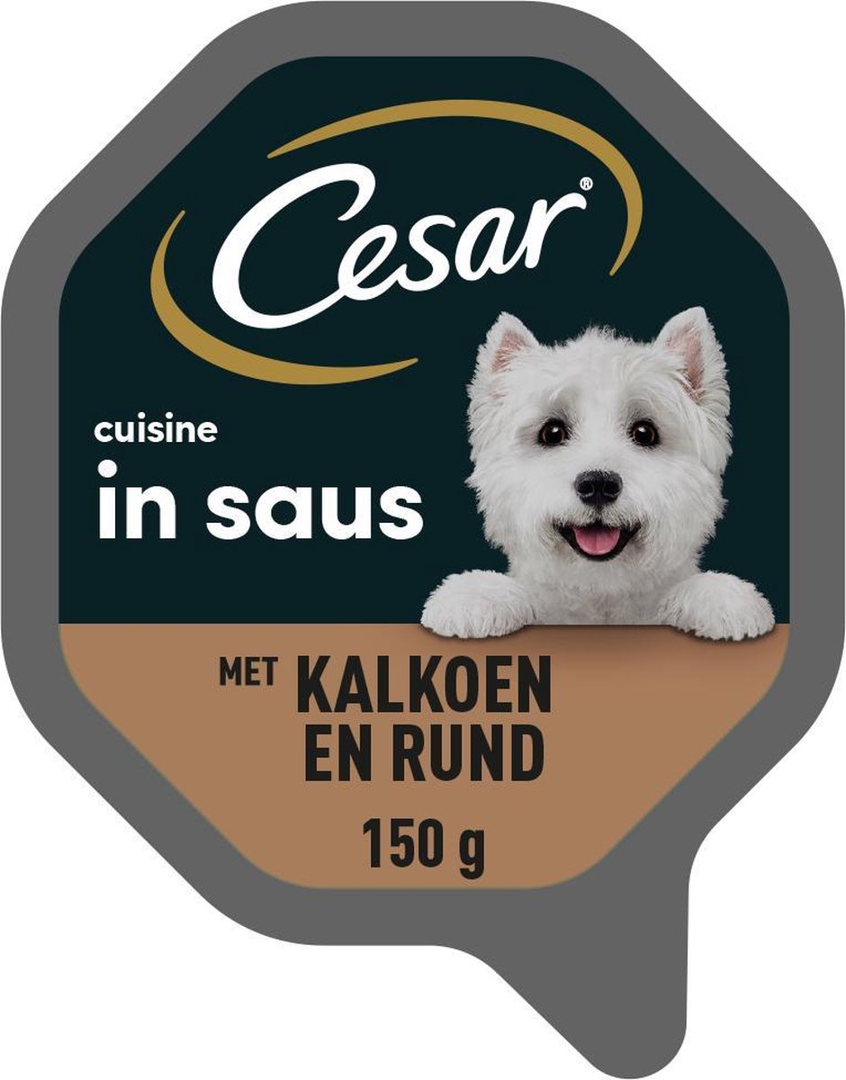 Cesar - Hond natvoer - Classic - Kalkoen & Rund - 14 x 150 gram