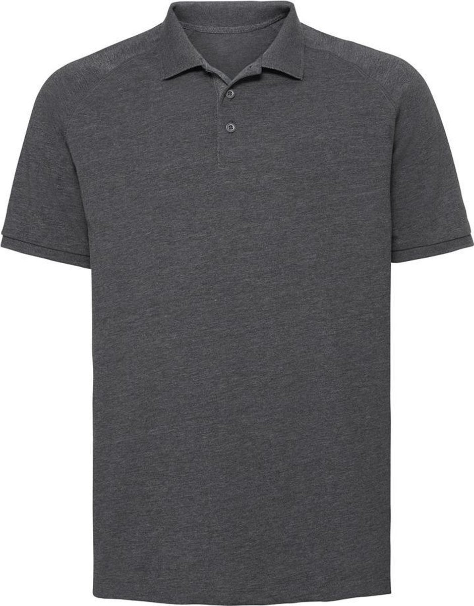 Russell Heren-HD Raglan Jersey Poloshirt (Grijze Mergel)