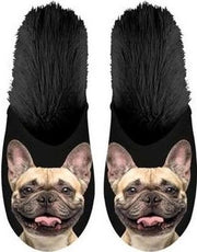 Dieren Franse Bulldog hond instap sloffen/pantoffels voor kinderen - Dierensloffen huisdieren honden slippers voor jongens/meisjes 35-38