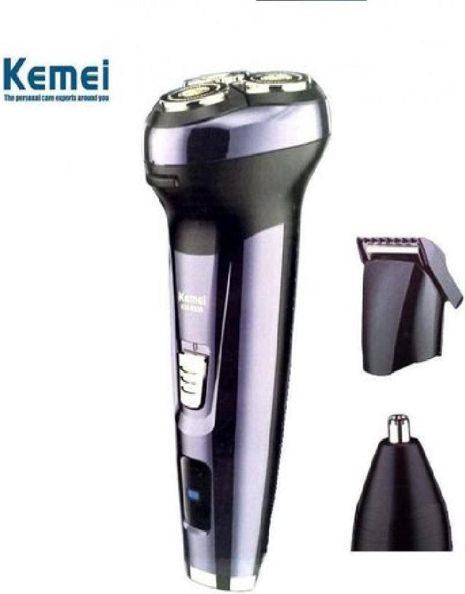 KEMEI - 3 in 1 COMPLEET - DRAADLOOS  - MULTI FUNCTIONEEL- TRIMMER/TONDEUSE/NEUSTRIMMER