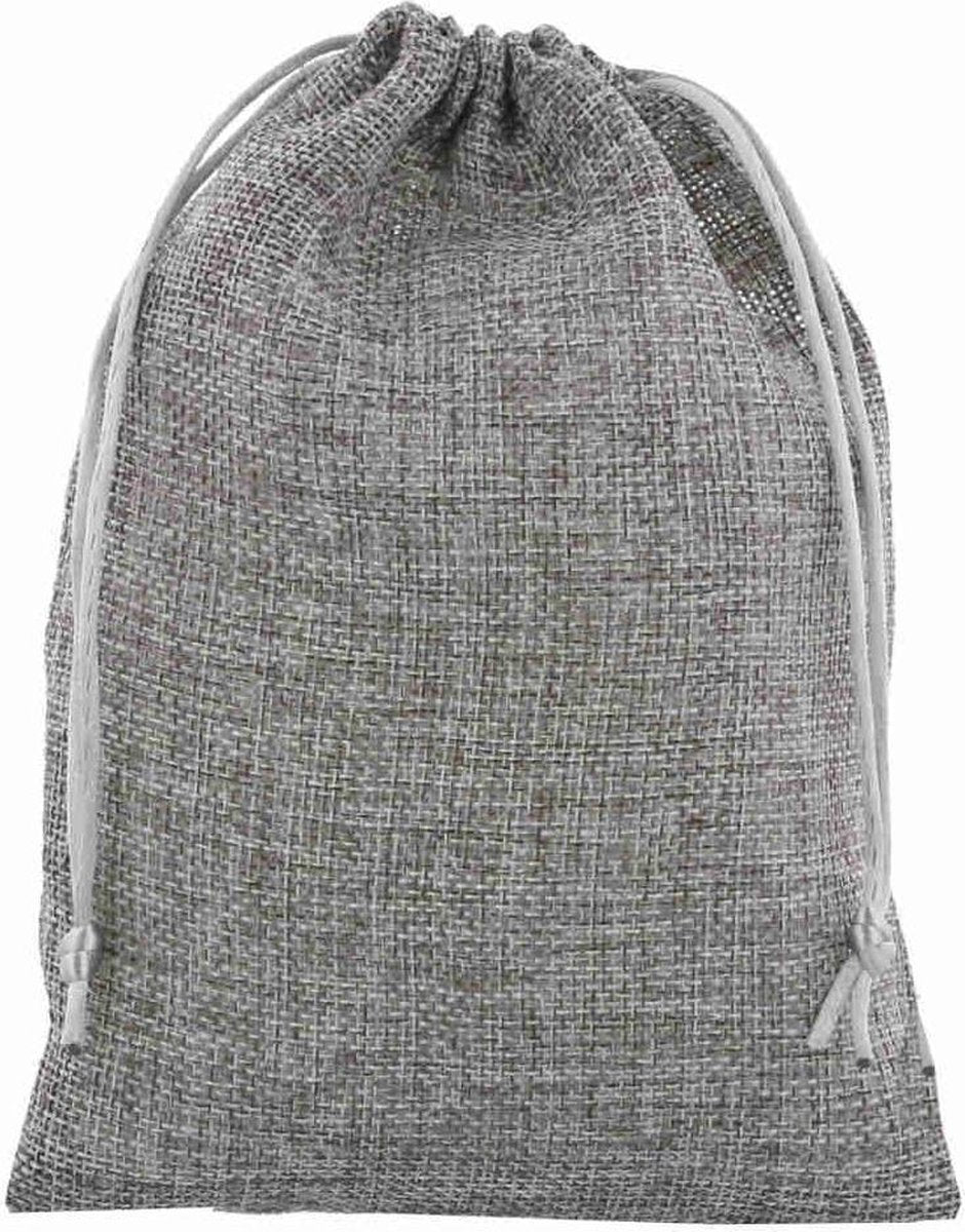 Shingyo Jute zakjes (PE) diversen maten - Product Maat: 15x20cm / Product Hoeveelheid: 100 st. / Product Kleur: Antraciet