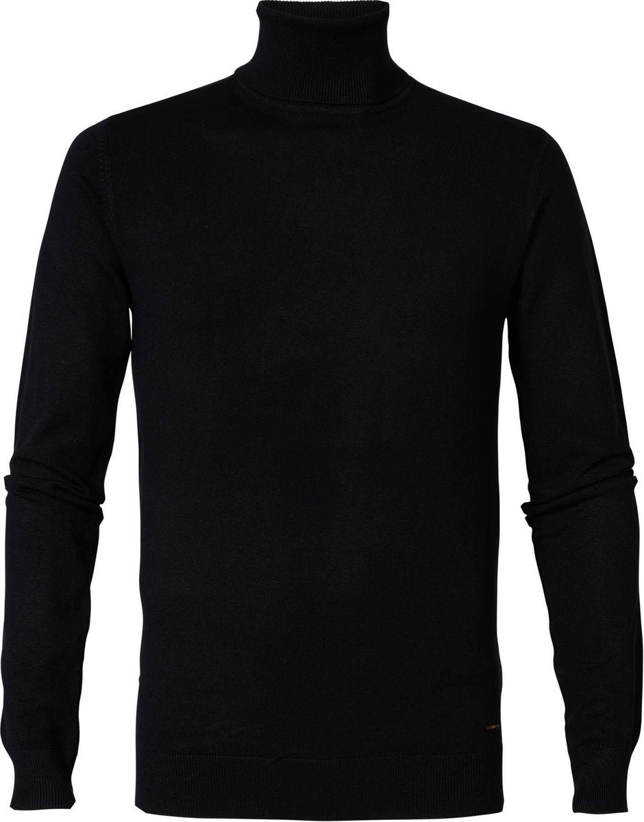 PETROL - Knitwear Collar - ZWART XL
